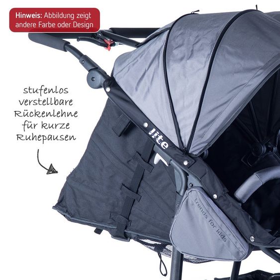 TFK Geschwister- & Zwillingskinderwagen Twinner Lite 2016 - Cranberry