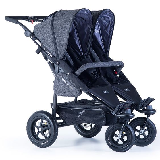 TFK Geschwister- & Zwillingskinderwagen Twinner Lite - Premium Line - Anthrazit