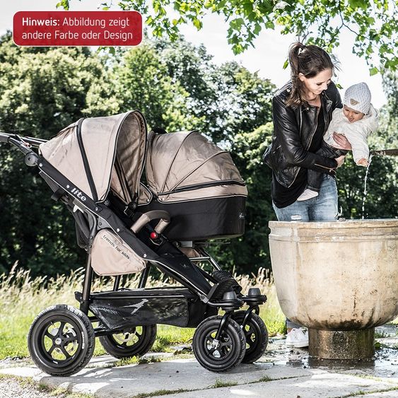 TFK Geschwister- & Zwillingskinderwagen Twinner Lite - Premium Line - Anthrazit
