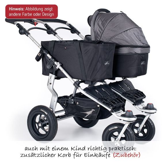TFK Geschwister- & Zwillingskinderwagen Twinner Twist Duo - Premium Line Melange Schlamm