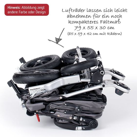 TFK Geschwister- & Zwillingskinderwagen Twinner Twist Duo - Premium Line Melange Schlamm