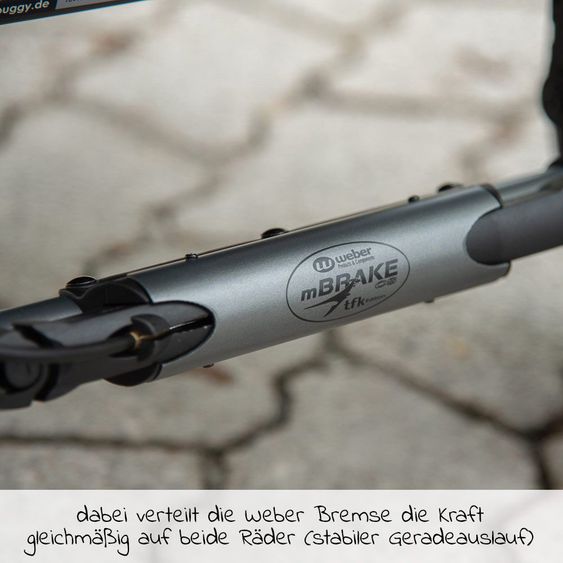 TFK Geschwister- & Zwillingsportwagen Duo mit Luftreifen - 2x Sportsitze bis 45 kg + XXL Zamboo Zubehör - Grau