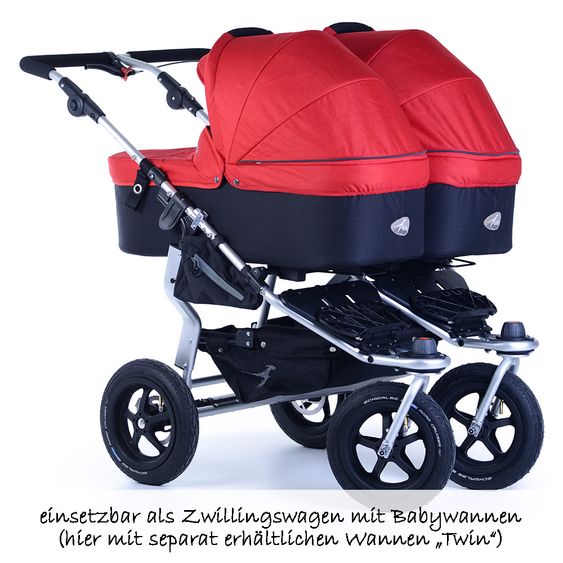 TFK Geschwister- & Zwillingswagen Twin Adventure - Tango Red