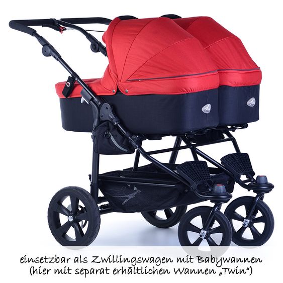 TFK Geschwister- & Zwillingswagen Twin Trail - Tango Red