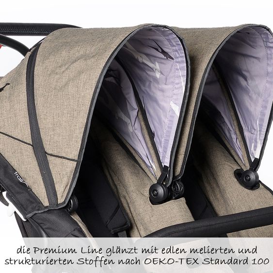 TFK Geschwisterwagen Twin Trail Premium - Schlamm