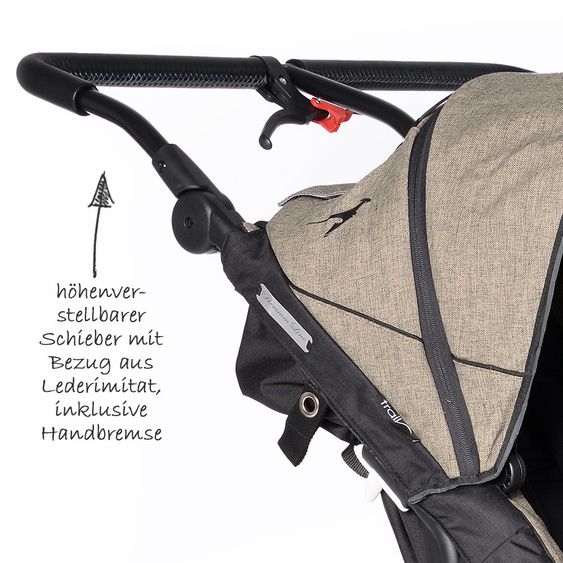 TFK Geschwisterwagen Twin Trail Premium - Schlamm