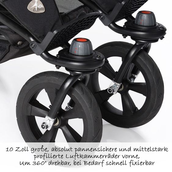 TFK Geschwisterwagen Twin Trail Premium - Schlamm