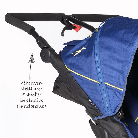 TFK Geschwisterwagen Twin Trail - Twilight Blue