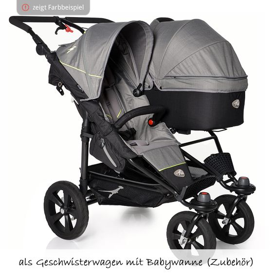 TFK Geschwisterwagen Twin Trail - Twilight Blue