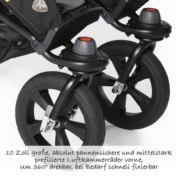TFK Geschwisterwagen Twin Trail - Twilight Blue