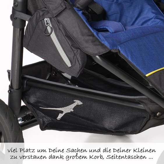 TFK Geschwisterwagen Twin Trail - Twilight Blue