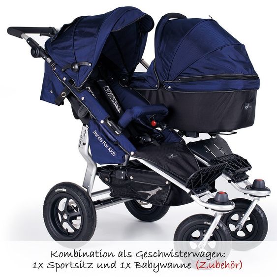 TFK Geschwisterwagen Twinner Twist Duo - Classic Blue