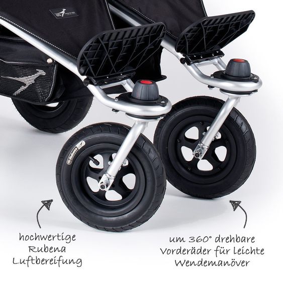 TFK Sibling wagon Twinner Twist Duo - Mud