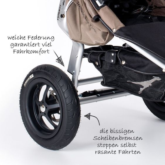 TFK Geschwisterwagen Twinner Twist Duo - Schlamm