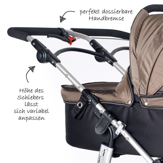 TFK Passeggino gemellare Twist Duo - Fango