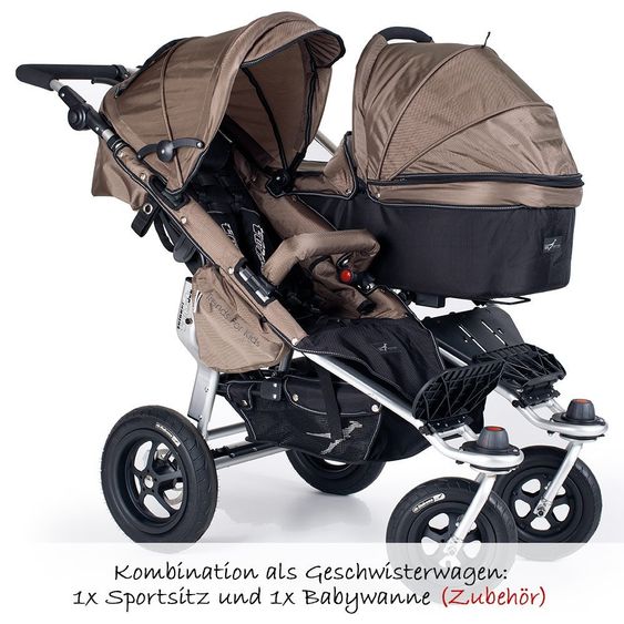 TFK Geschwisterwagen Twinner Twist Duo - Schlamm