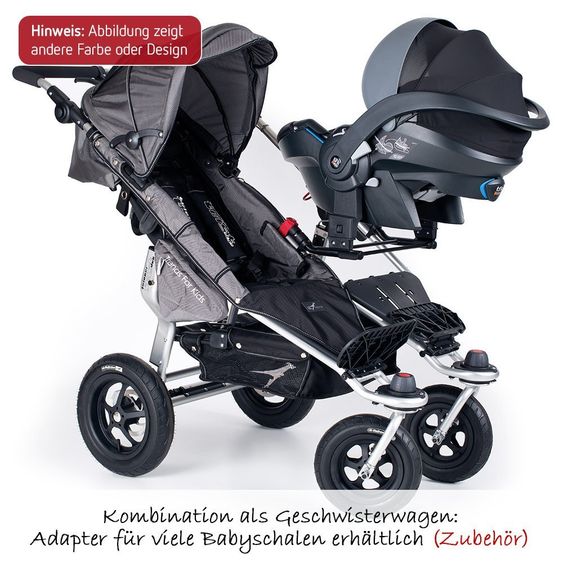 TFK Passeggino gemellare Twist Duo - Fango