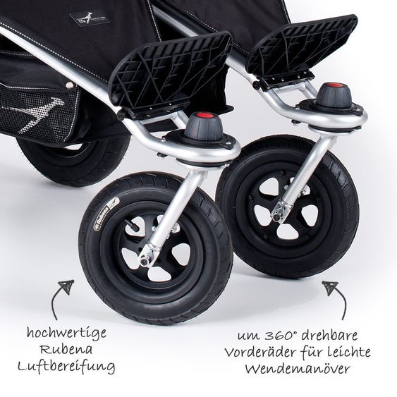 TFK Passeggino Twinner Twist Duo - Nero