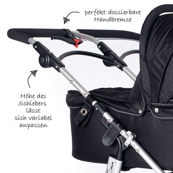TFK Passeggino Twinner Twist Duo - Nero