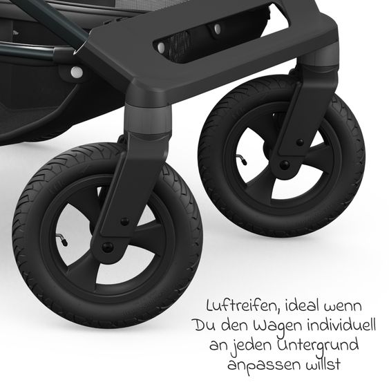 TFK Gestell mit Luftreifen für Duo - Schwarz