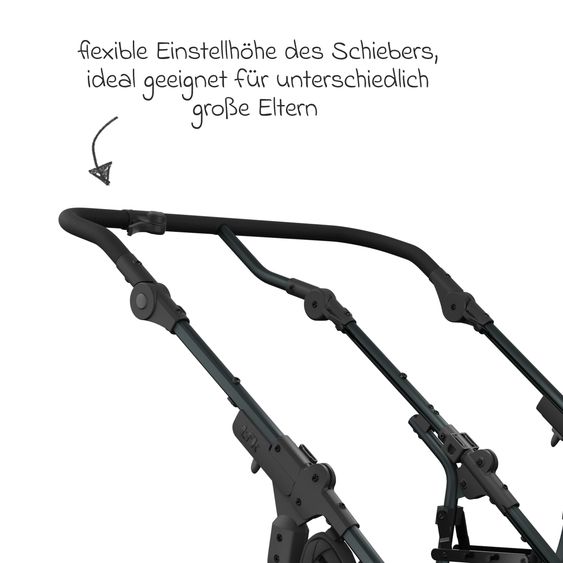 TFK Gestell mit Luftreifen für Duo - Schwarz