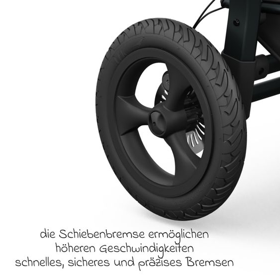 TFK Gestell mit Luftreifen für Duo - Schwarz