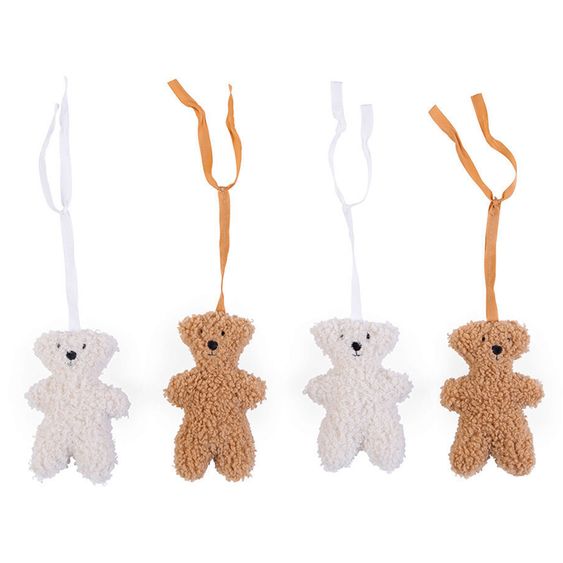 Childhome Hängespielzeug 4er Pack für Spielbogen / Spieltrapez - Teddy