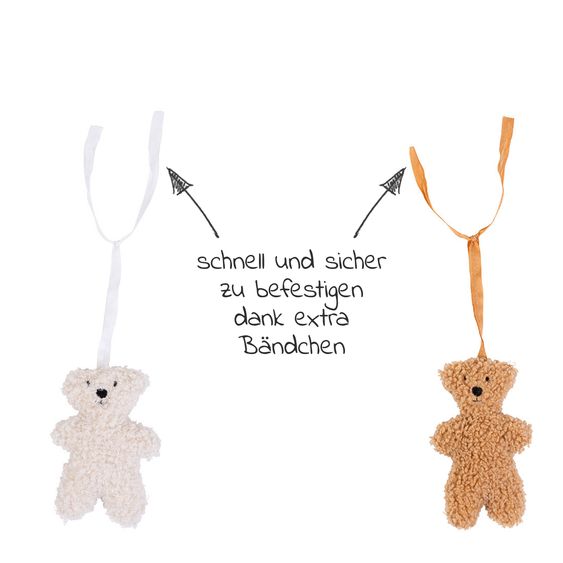 Childhome Hängespielzeug 4er Pack für Spielbogen / Spieltrapez - Teddy