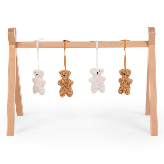 Childhome Hängespielzeug 4er Pack für Spielbogen / Spieltrapez - Teddy