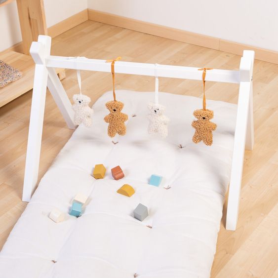 Childhome Hängespielzeug 4er Pack für Spielbogen / Spieltrapez - Teddy