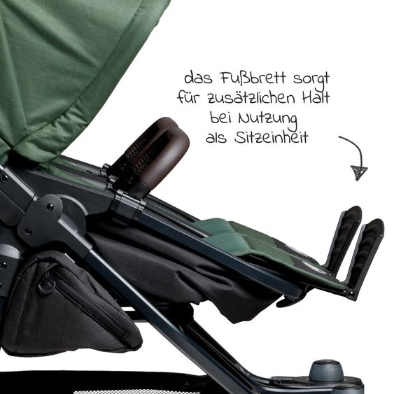 TFK Combination unit (1 x carrycot / seat) for Duo 2 - Olive