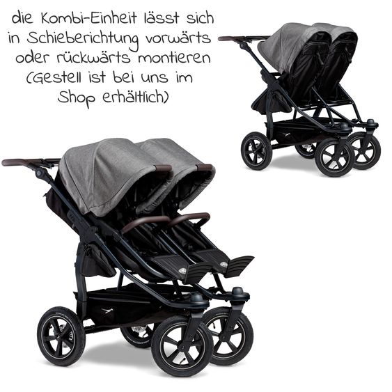 TFK Combi unit (1 x carrycot / seat) for Duo 2 - Premium Gray