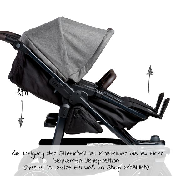 TFK Combi unit (1 x carrycot / seat) for Duo 2 - Premium Gray