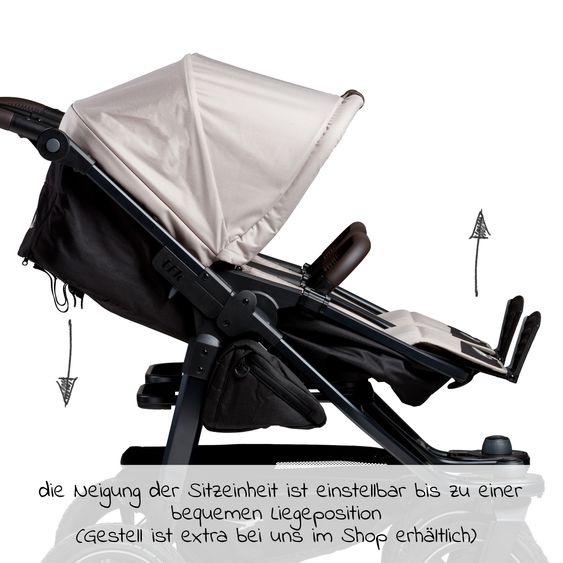 TFK Combination unit (1 x carrycot / seat) for Duo 2 - Sand