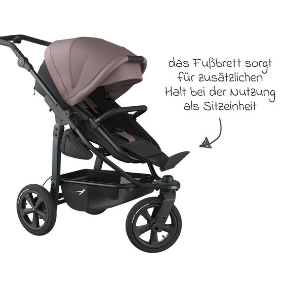 TFK Combi Unit (1 x Carrycot & Seat) for Duo incl. Footboard - Braun