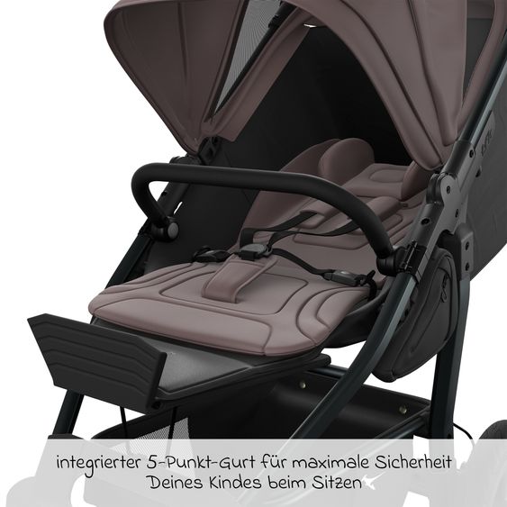 TFK Combi Unit (1 x Carrycot & Seat) for Duo incl. Footboard - Braun