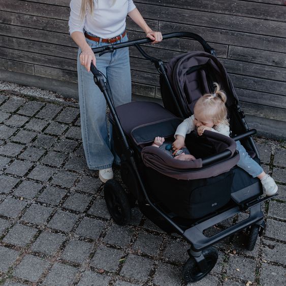 TFK Combi Unit (1 x Carrycot & Seat) for Duo incl. Footboard - Braun