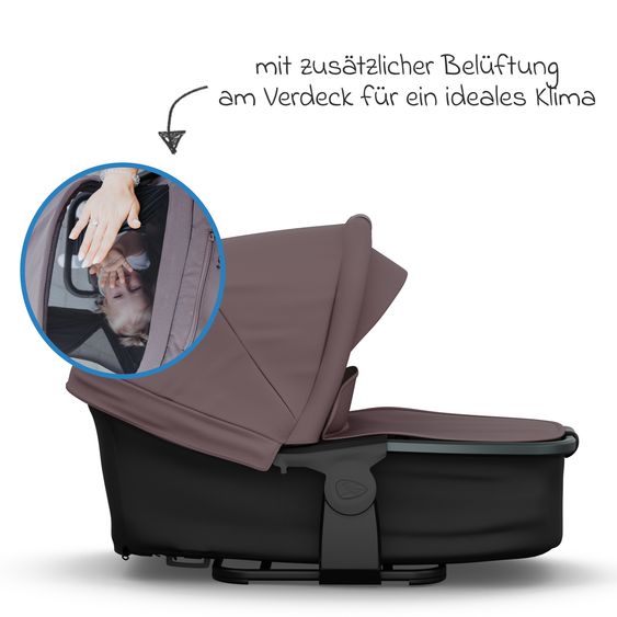TFK Combi Unit (1 x Carrycot & Seat) for Duo incl. Footboard - Braun