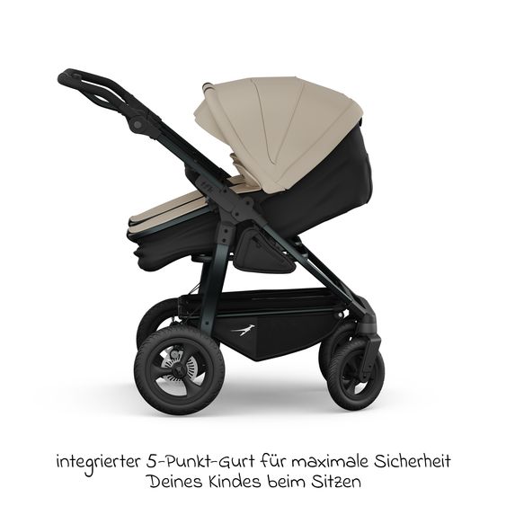 TFK Combi Unit (1 x Carrycot & Seat) for Duo incl. Footboard - Sand