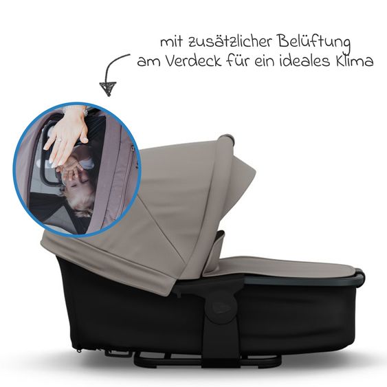 TFK Combi Unit (1 x Carrycot & Seat) for Duo incl. Footboard - Sand