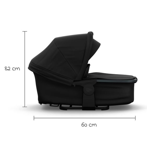 TFK Combi Unit (1 x Carrycot & Seat) for Duo incl. Footboard - Black