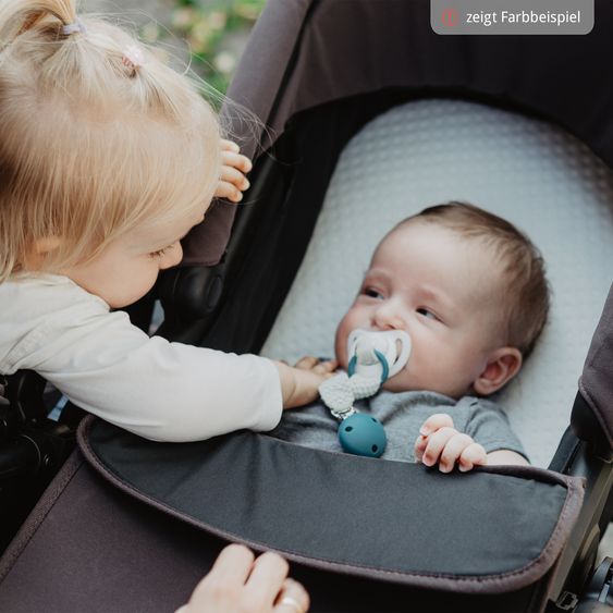 TFK Combi Unit (1 x Carrycot & Seat) for Duo incl. Footboard - Black