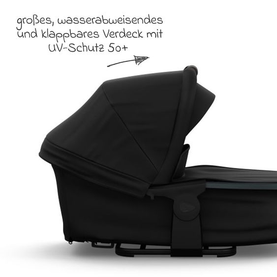 TFK Combi Unit (1 x Carrycot & Seat) for Duo incl. Footboard - Black