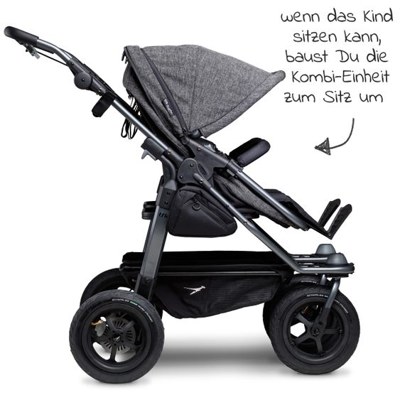 TFK Kombi-Einheit (1 x Wanne & Sitz) für Duo - Premium Anthrazit