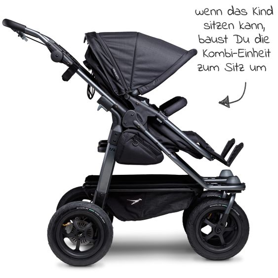 TFK Kombi-Einheit (1 x Wanne & Sitz) für Duo - Schwarz