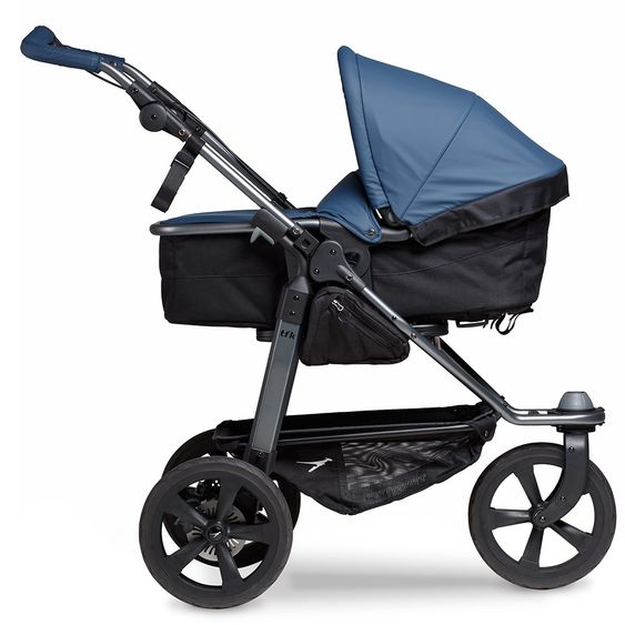 TFK Kombi-Kinderwagen Mono mit Luftkammerreifen - inkl. Kombi-Einheit (Babywanne+Sitz) + XXL-Zamboo Zubehör - Antiseptisch