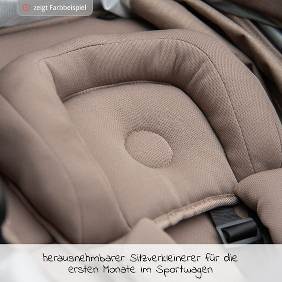 TFK Kombi-Kinderwagen Mono mit Luftkammerreifen - inkl. Kombi-Einheit (Babywanne+Sitz) + XXL-Zamboo Zubehörpaket - Anthrazit