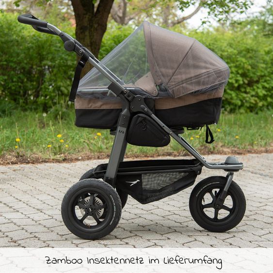 TFK Passeggino combinato Mono con pneumatici - incl. unità combinata (navicella + seduta) + pacchetto accessori XXL Zamboo - antisettico