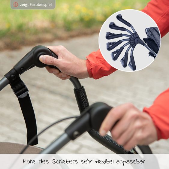 TFK Kombi-Kinderwagen Mono mit Luftreifen, Kombi-Einheit, Babyschale Cabriofix, Isofix-Basis & XXL-Zamboo Zubehör - Olive