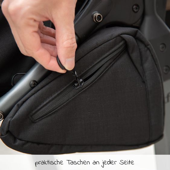 TFK Kombi-Kinderwagen Mono mit Luftreifen, Kombi-Einheit, Babyschale Cabriofix, Isofix-Basis & XXL-Zamboo Zubehör - Olive
